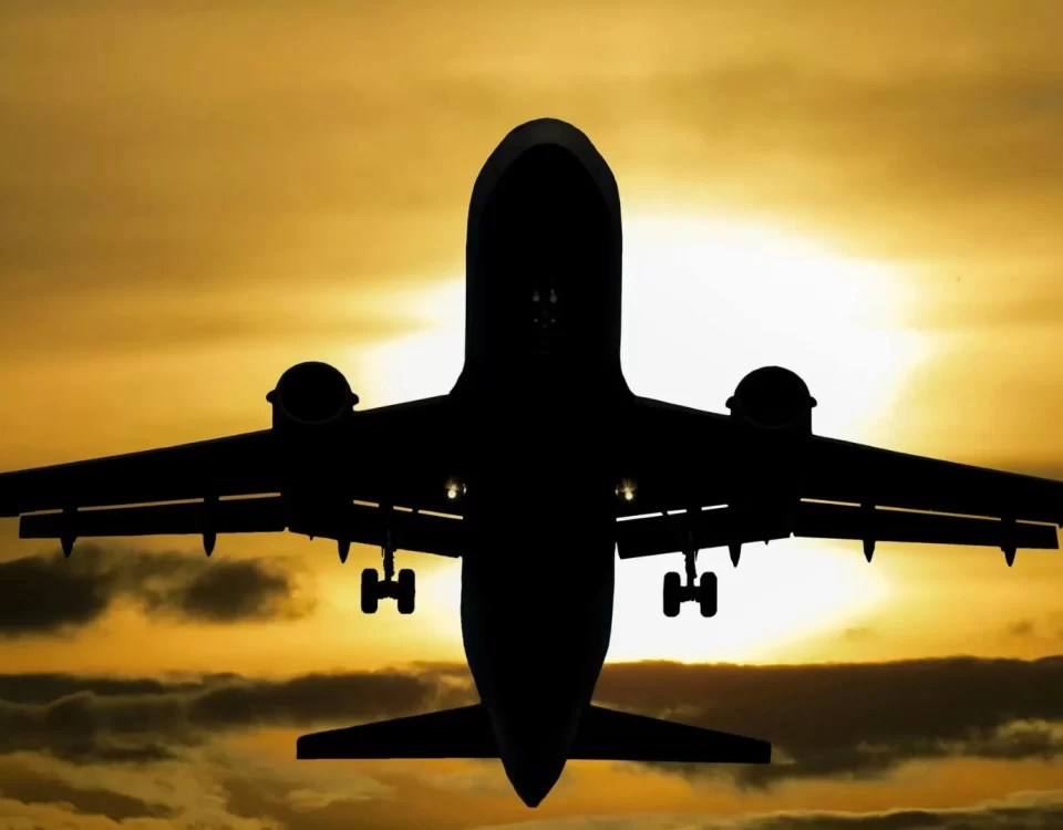 Sınır dışı (deport) kararına itiraz konulu makale görseli; gün batımında uçak silüeti ile deport ve sınır dışı sürecini simgeleyen görsel.