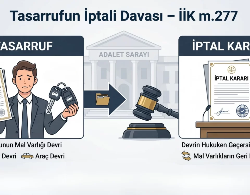 Tasarrufun iptali davası İİK m.277 kapsamında mal kaçırmayı önleyen hukuki araç görseli