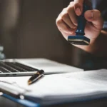 Aciz Belgesi Nedir? Türleri, Sonuçları ve Yargıtay Kararları 2 İcra ve İflas Kanunu uyarınca borçlunun mal varlığının alacağı karşılamaya yetmediğini gösteren aciz belgesi düzenlenmesini, resmi evrakı mühürleyen icra memurunu veya hukukçuyu sembolize eden kurumsal ofis görseli.
